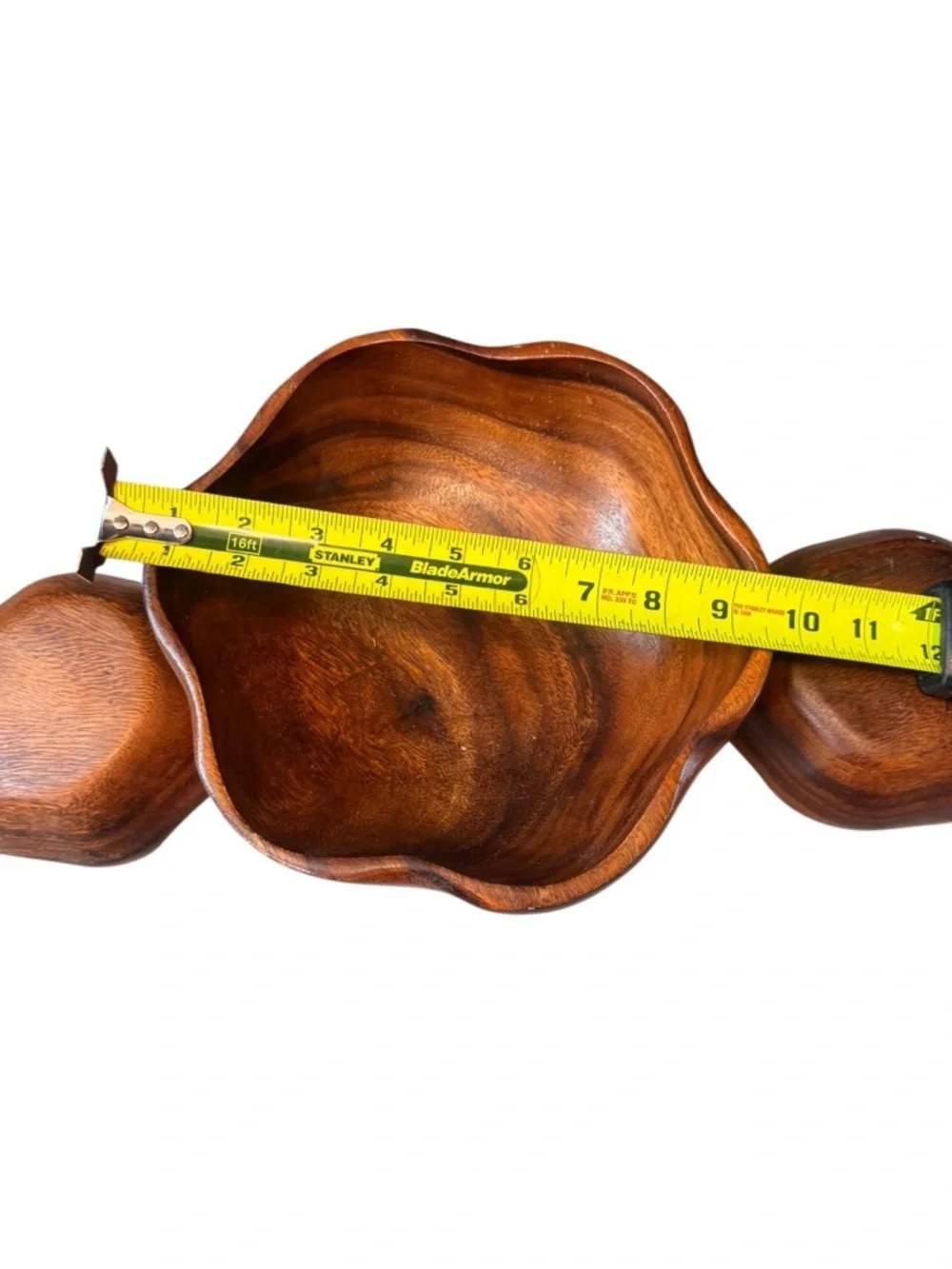 Vintage 5 Piece Monkey Pod Wood Salad Set Made In Philippines Retro Mid Century